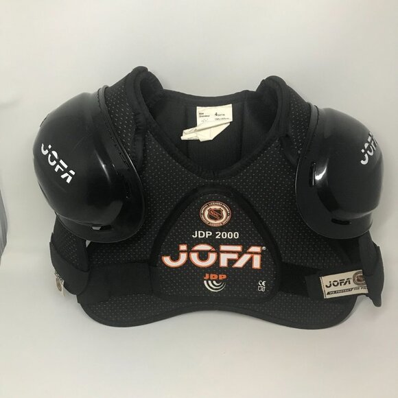 Vintage Jofa SP2000 Black Hockey Shoulder Pads Size 4 Small (S/P M) 36"-40" - Picture 1 of 6